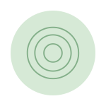 Icon "Anpassung" Icon mit Darstellung einer Zielscheibe