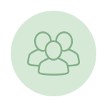 Icon "für jeden geeignet" Icon mit Darstellung von 3 Personen